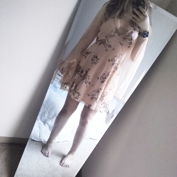 2/$25 Peach Dress with sequin detail - Picture 3 of 4